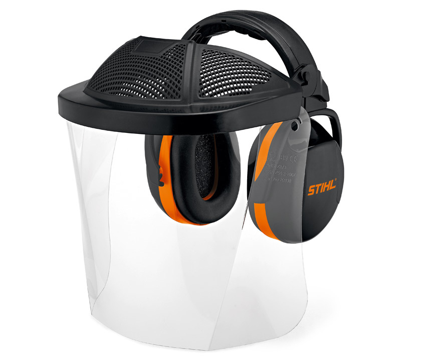 Stihl polycarbonate visor with ear defenders kit
