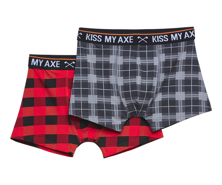 Stihl Timbersports 'KISS MY AXE' boxer shorts (pack of 2)