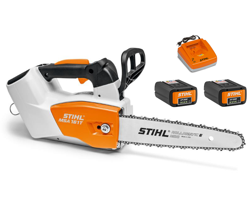 Stihl MSA 161 T battery top handled chainsaw (12 inch bar & chain) (PROMO KIT (with 2 x batteries & 1 x charger))