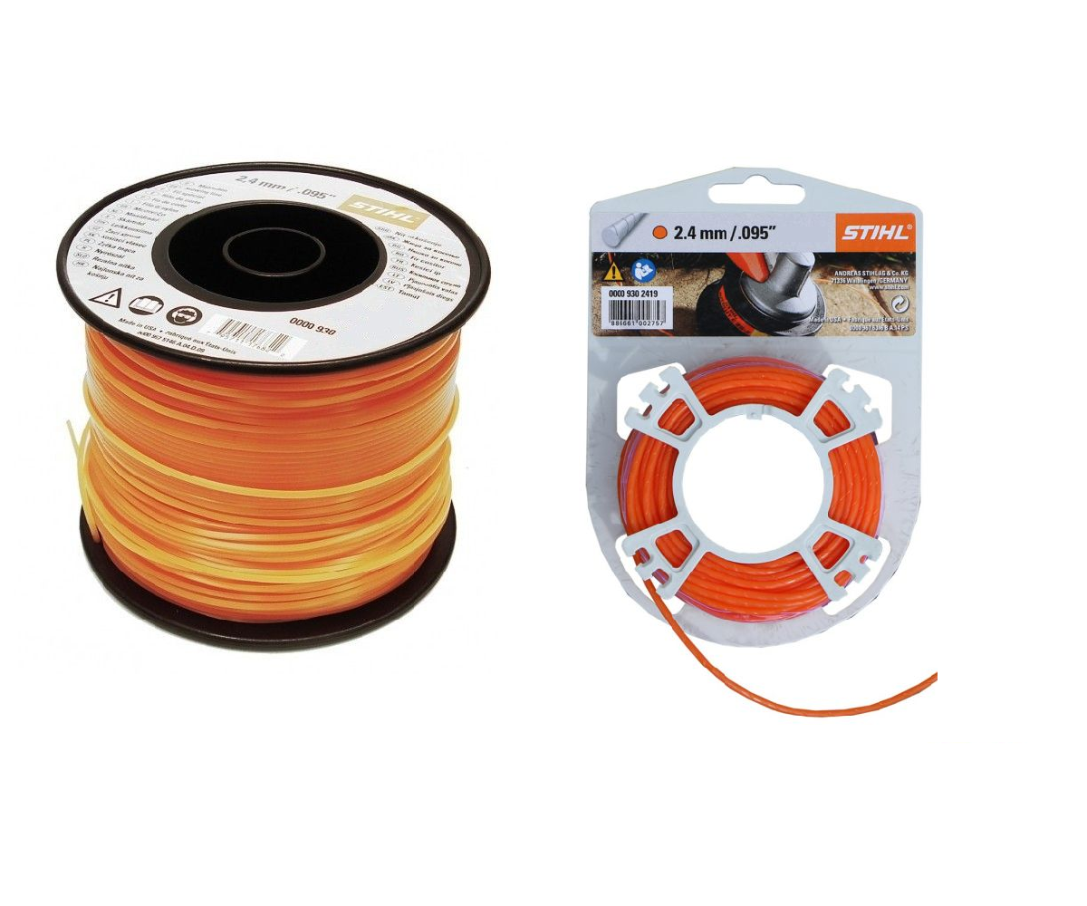 Stihl 2.4mm round, quiet strimmer line (Orange)