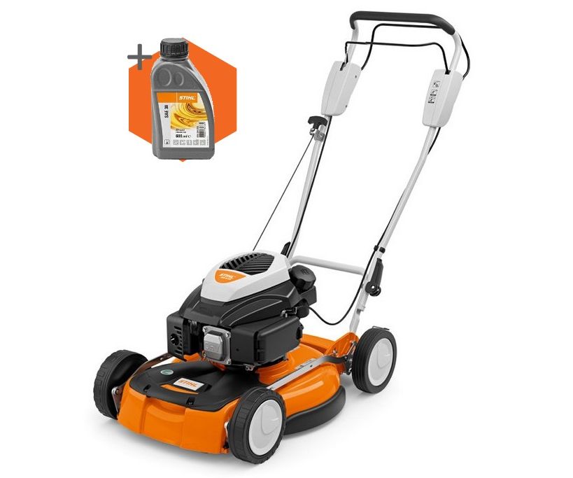 Stihl RM 4 RT petrol self-propelled four wheeled lawn mower (53cm cut)