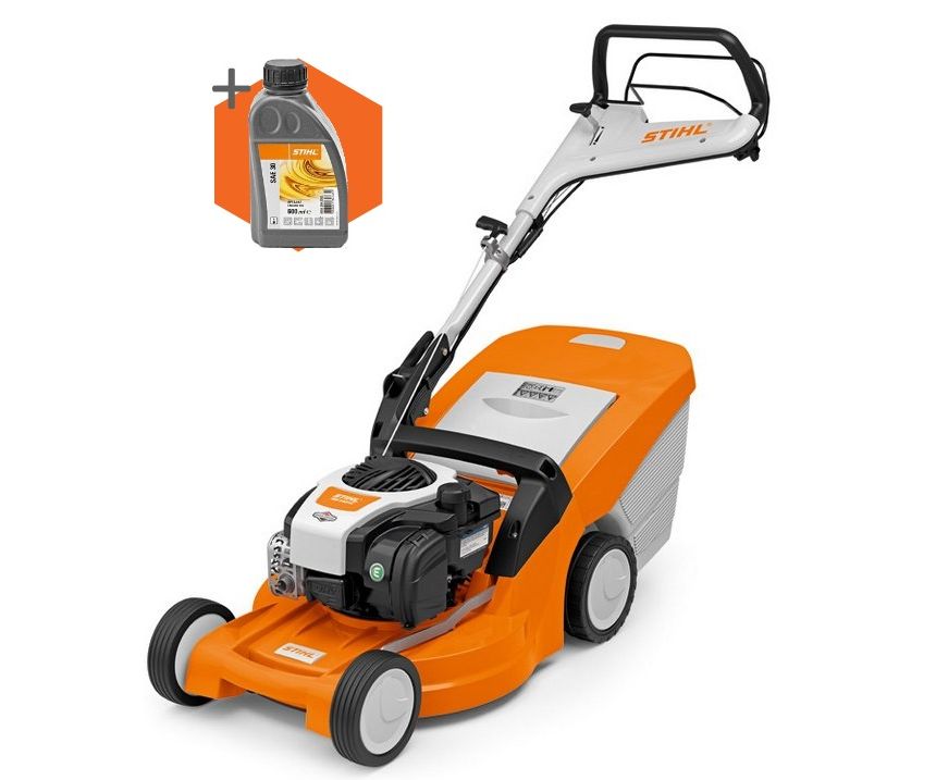 Stihl RM 448 VC petrol self-propelled four wheeled lawn mower (46cm cut)