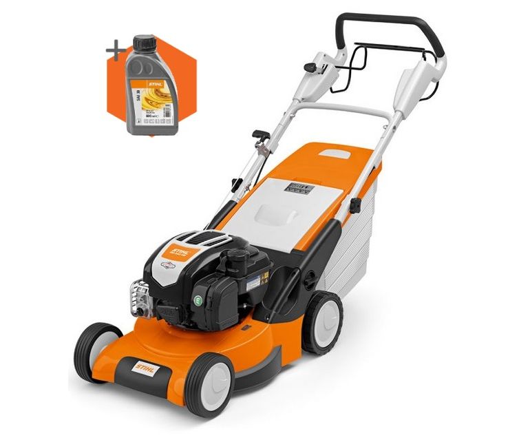 Stihl RM 545 VM petrol self-propelled four wheeled lawn mower (43cm cut)