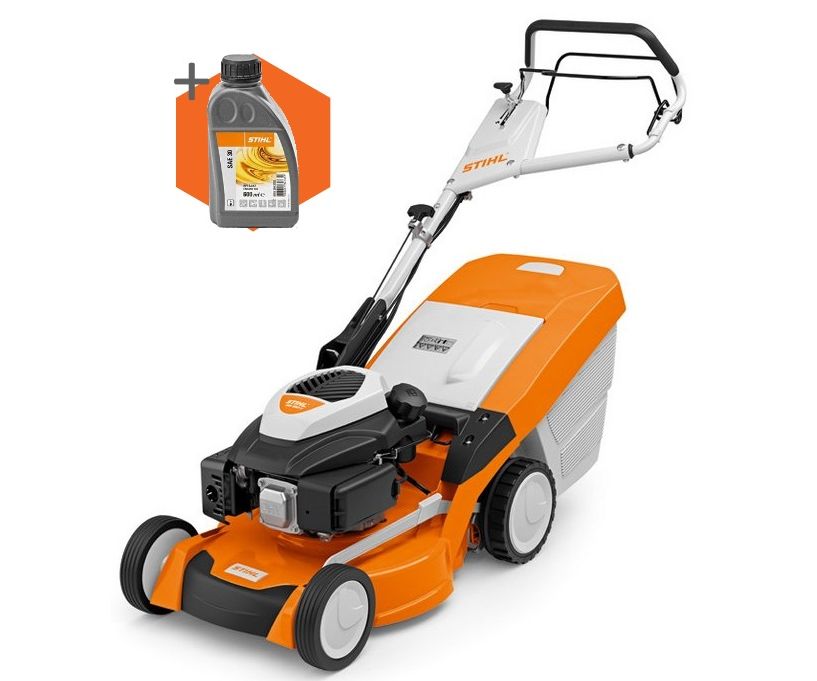 Stihl RM 650 V petrol self-propelled four wheeled lawn mower (48cm cut)