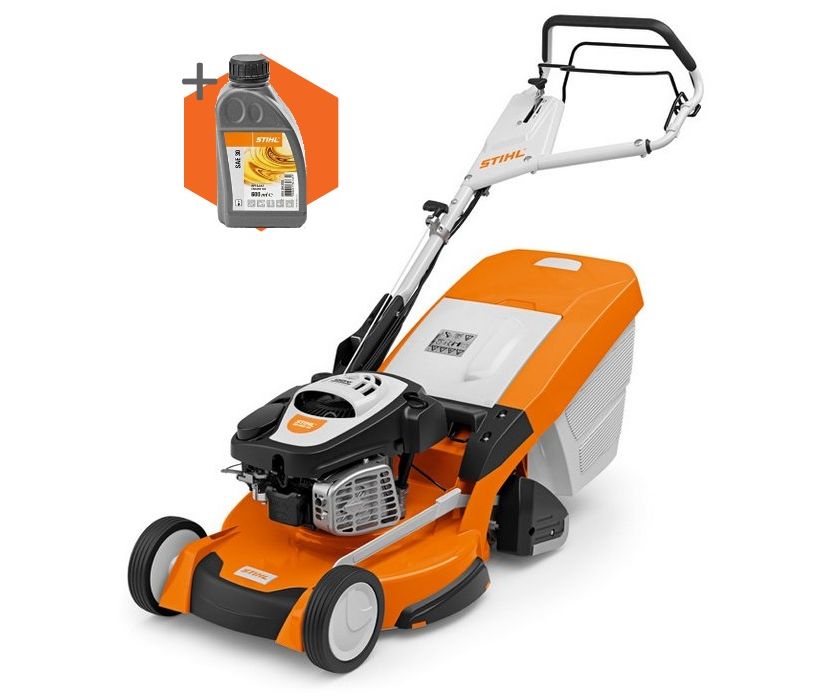 Stihl RM 655 RS petrol self-propelled rear-roller lawn mower (53cm cut)
