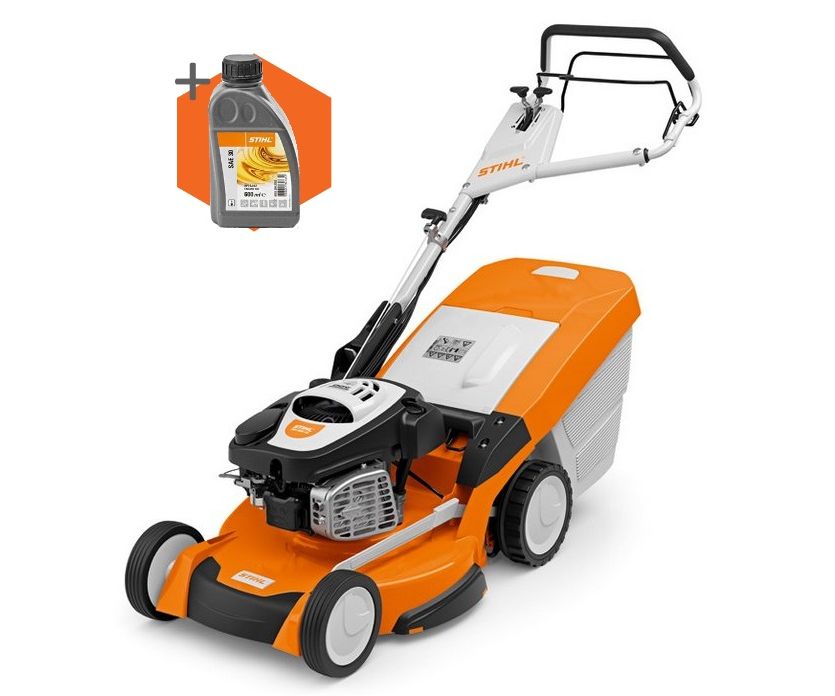 Stihl RM 655 VS petrol self-propelled four wheeled lawn mower (53cm cut)