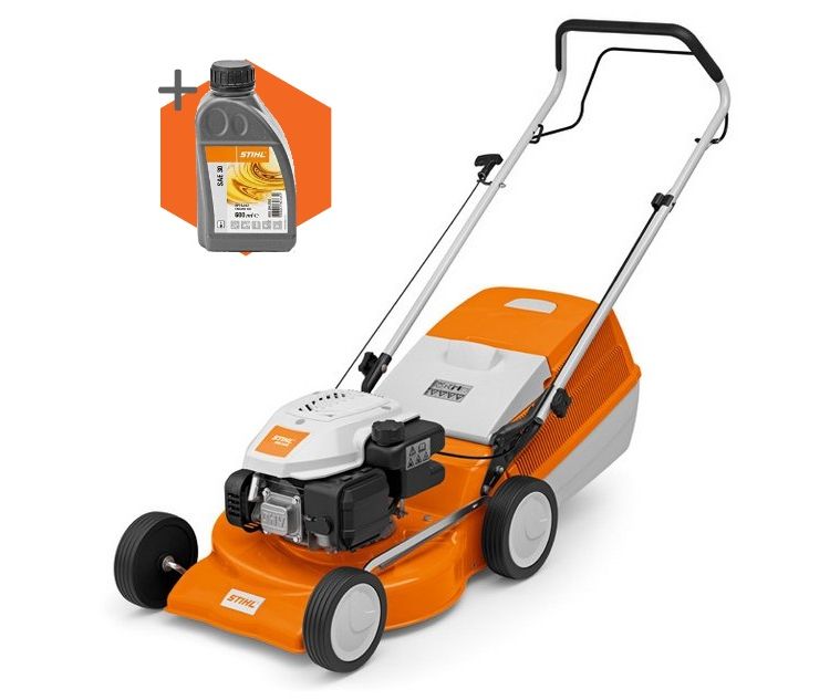 Stihl RM 248 petrol push four wheeled lawn mower (46cm cut)