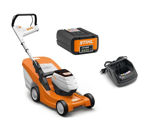 Stihl RMA 443 C battery push four wheeled lawn mower (41cm cut) (Kit (with battery & charger))