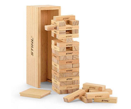 Stihl wooden stacking tower game