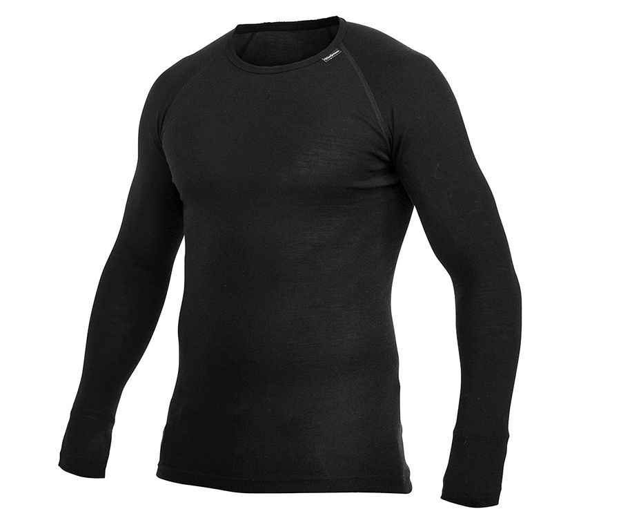 Woolpower Lite base layer long sleeve T-shirt (Black)