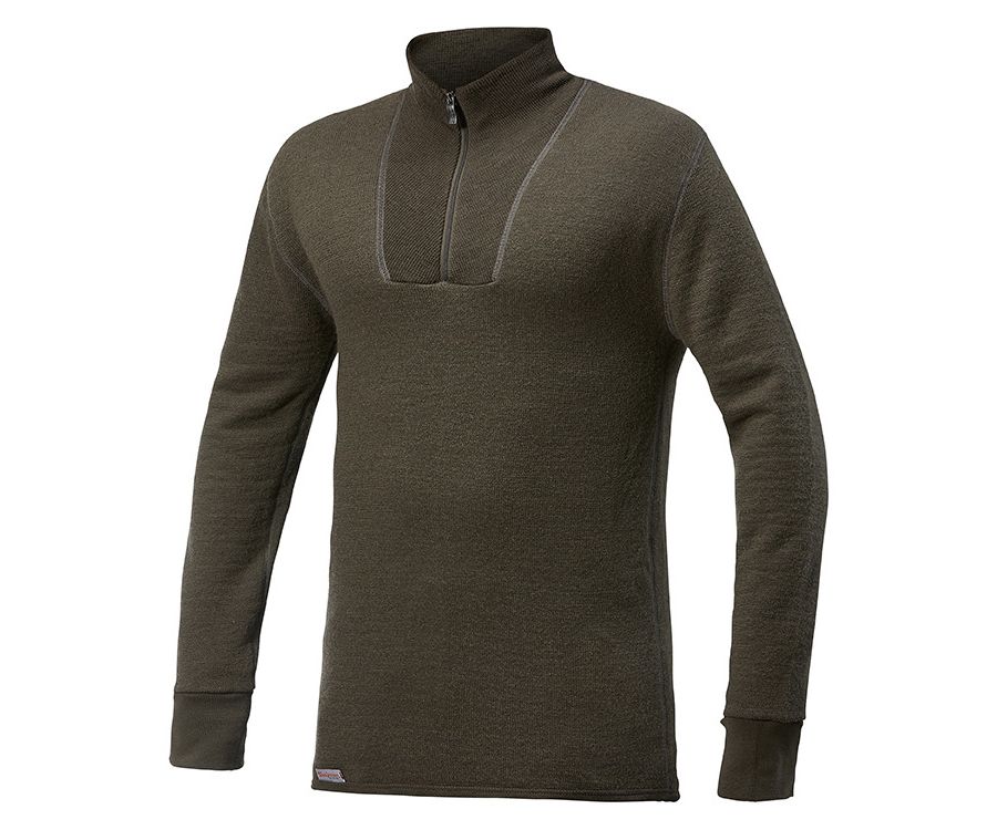 Woolpower Ullfrotte 200 base layer long sleeve turtleneck (Pine Green)