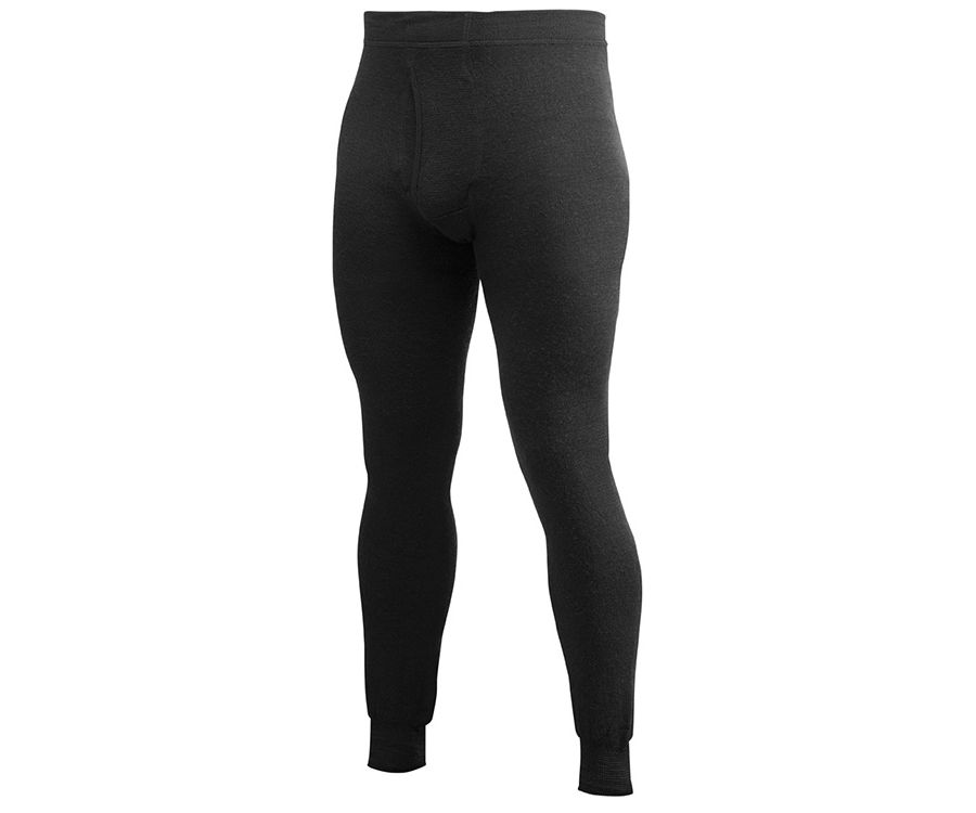 Woolpower Ullfrotte 400 mid layer long-johns with fly (Black)