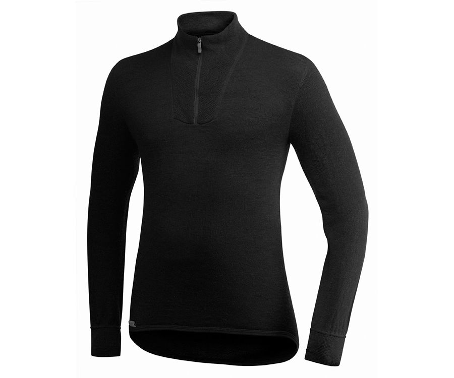 Woolpower Ullfrotte 400 mid layer long sleeve turtleneck (Black)